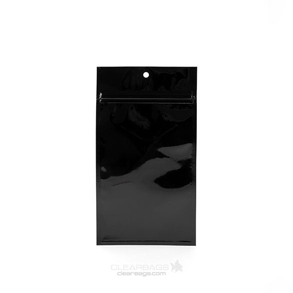 Blixtlåspåsar Svart 10x16,5cm Metalliserad (100 st) [HZBB5MB]