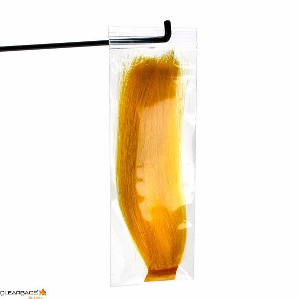 Blixtlåspåsar med häng hål 7,5x20,5cm Kristallklart PP 50 mikron (100 st) [ZR38]