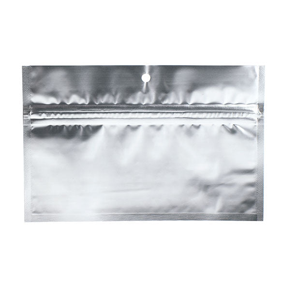 Blixtlåspåsar Silver 15x7cm Metalliserad (100 st) [HZBB2MS]