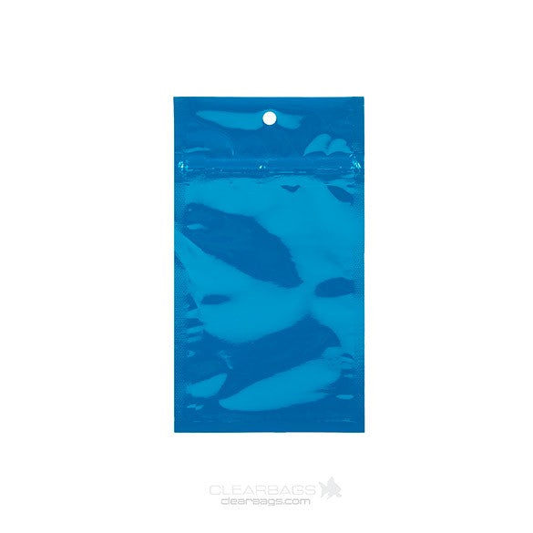 Blixtlåspåsar Blå 7,5x11,5cm Metalliserad (100 st) [HZBB3MBL]