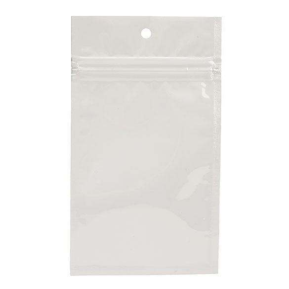 Blixtlåspåsar Vit 7,5x11,5cm Metalliserad (100 st) [HZBB3MW]
