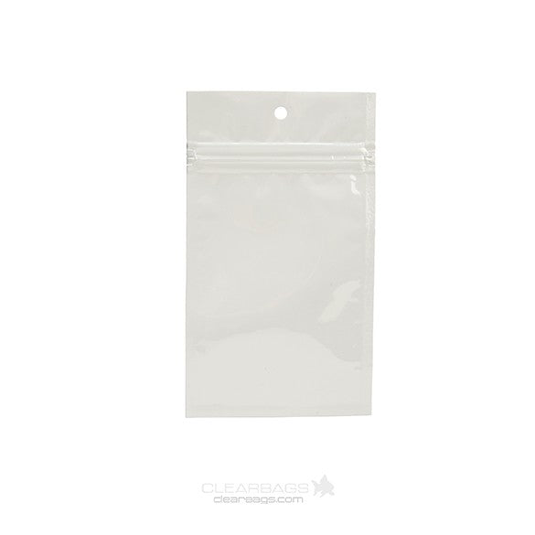 Blixtlåspåsar Vit 7,5x11,5cm Metalliserad (100 st) [HZBB3MW]
