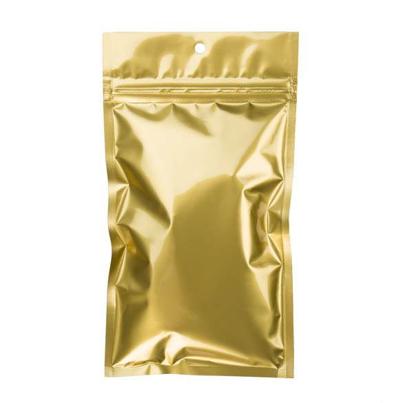 Blixtlåspåsar Guld 10x16,5cm Metalliserad (100 st) [HZBB5MG]