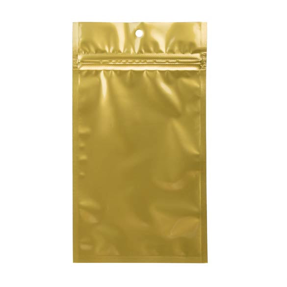 Blixtlåspåsar Guld 10x16,5cm Metalliserad (100 st) [HZBB5MG]