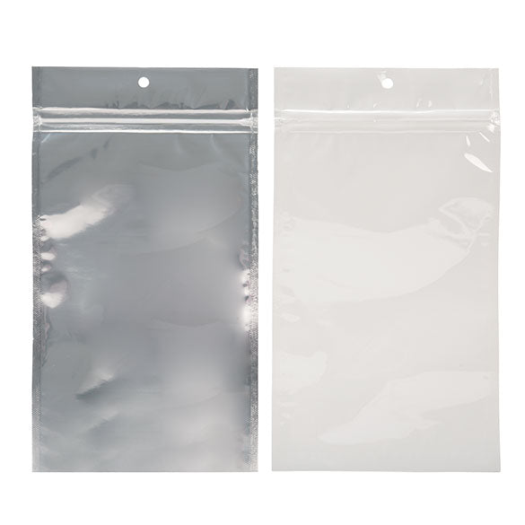 Blixtlåspåsar Transparent/Vit 12,5x21cm (100 st) [HZBB6CW]