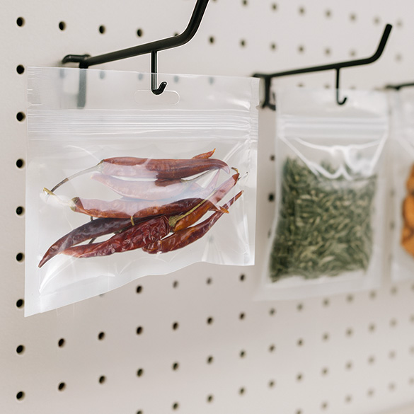 Blixtlåspåsar med Eurohål 15,2x7,6cm laminerade (100 st) [HZB63]