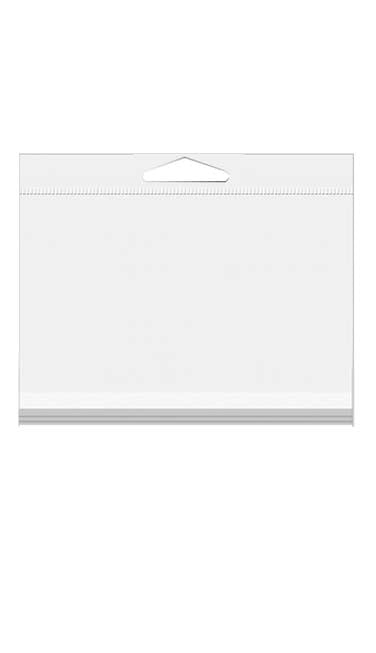 Cellofanpåsar med Eurohål 23,5x16,5cm Transparent med Tejpremsa (100 st) [HB96H]