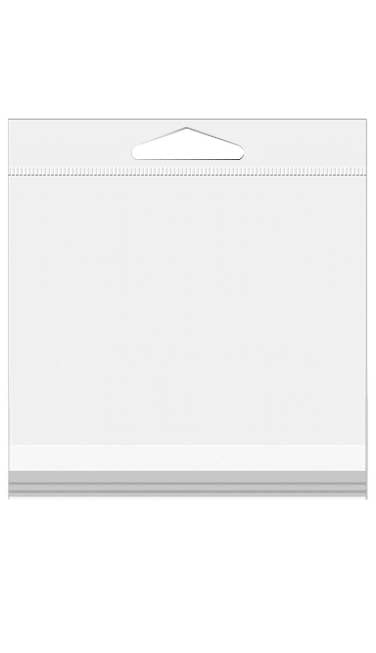 Cellofanpåsar med Eurohål 13,8x13,3cm Transparent med Tejpremsa (100 st) [HB5X5]