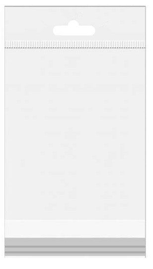 Cellofanpåsar med Eurohål 11,5x16cm Transparent med Tejpremsa (100 st) [HB1116]