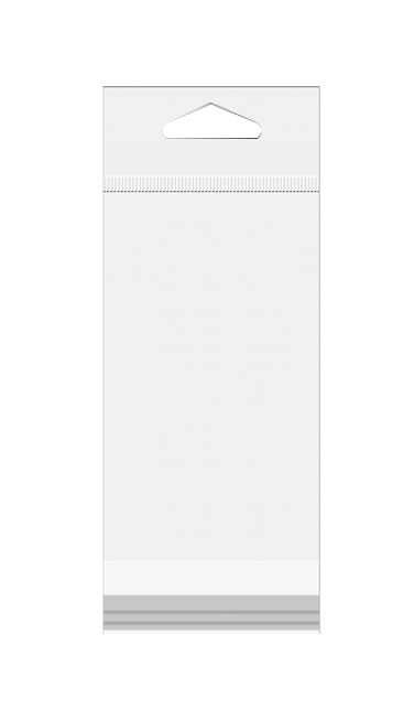 Cellofanpåsar med Eurohål 15,2x31,8cm Transparent med Tejpremsa (100 st) [HB612]