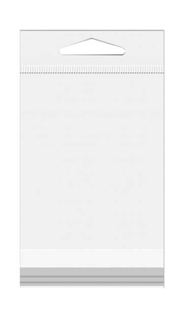 Cellofanpåsar med Eurohål 5,7x7,6cm Transparent med Tejpremsa (100 st) [HB2X3S]