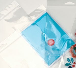 Cellofanpåsar med Eurohål 6,4x8,9cm Transparent med Tejpremsa (100 st) [HB2PC]