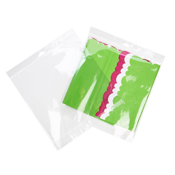 Cellofanpåsar med Eurohål 27,3x26cm Transparent med Tejpremsa (100 st) [HB1010]