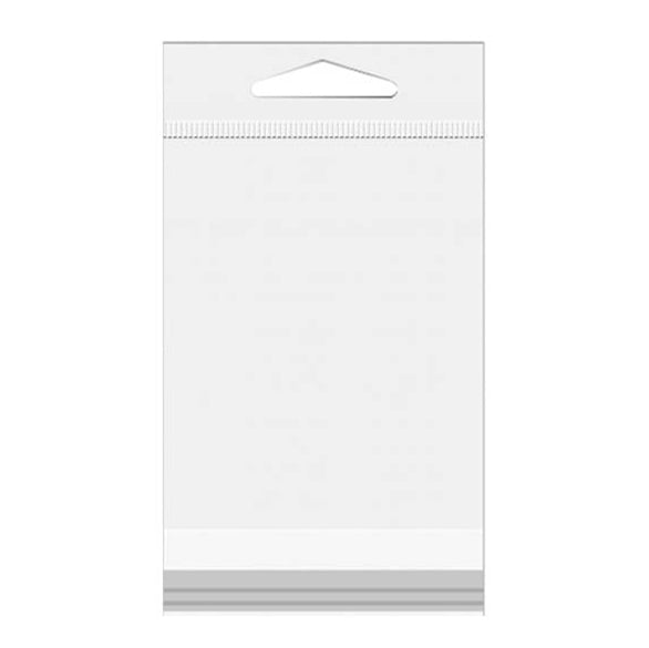 Cellofanpåsar med Eurohål 21,4x26cm Transparent med Tejpremsa (100 st) [HB108]