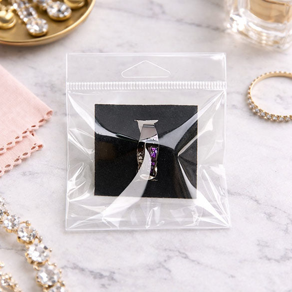 Cellofanpåsar med Eurohål 7x7cm Transparent med Tejpremsa (100 st) [HB22]