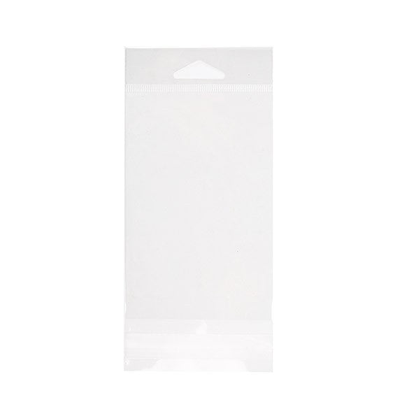 Cellofanpåsar med Eurohål 8,4x13cm Transparent med Tejpremsa (100 st) [HB3]