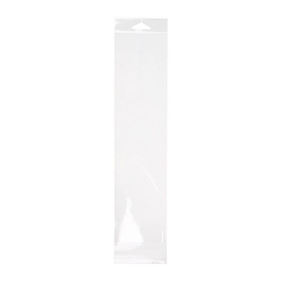 Cellofanpåsar med Eurohål 8,3x33,3cm Transparent med Tejpremsa (100 st) [HB313S]