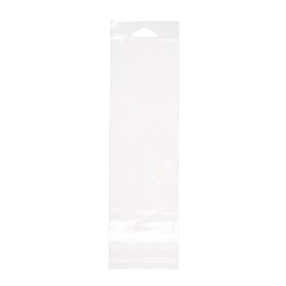 Cellofanpåsar med Eurohål 8,1x22,7cm Transparent med Tejpremsa (100 st) [HB38]