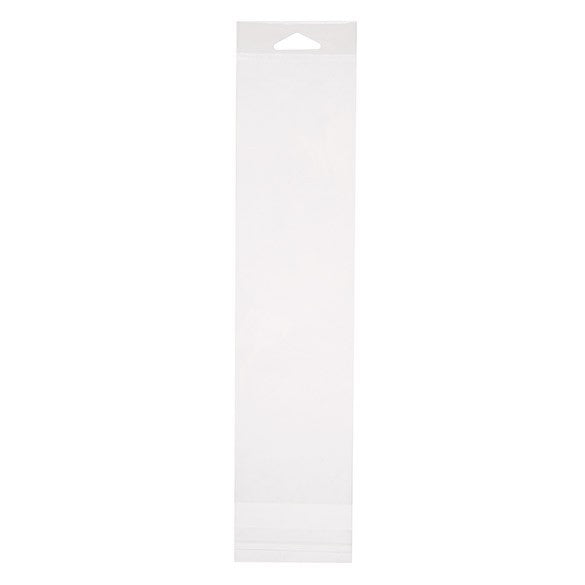 Cellofanpåsar med Eurohål 9,7x28,4cm Transparent med Tejpremsa (100 st) [HB3X11]