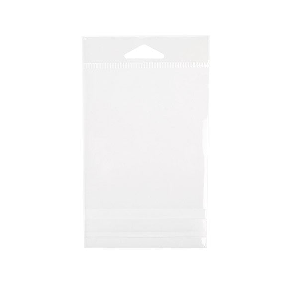 Cellofanpåsar med Eurohål 9,4x10,6cm Transparent med Tejpremsa (100 st) [HB3X4]