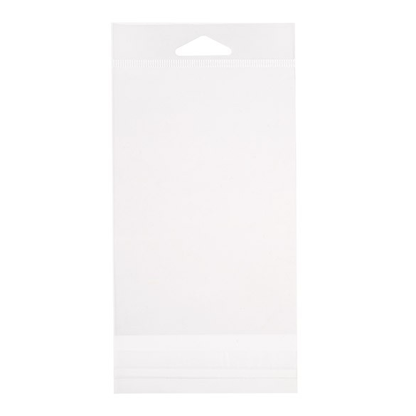 Cellofanpåsar med Eurohål 9,7x14,2cm Transparent med Tejpremsa (100 st) [HB3X5XL]