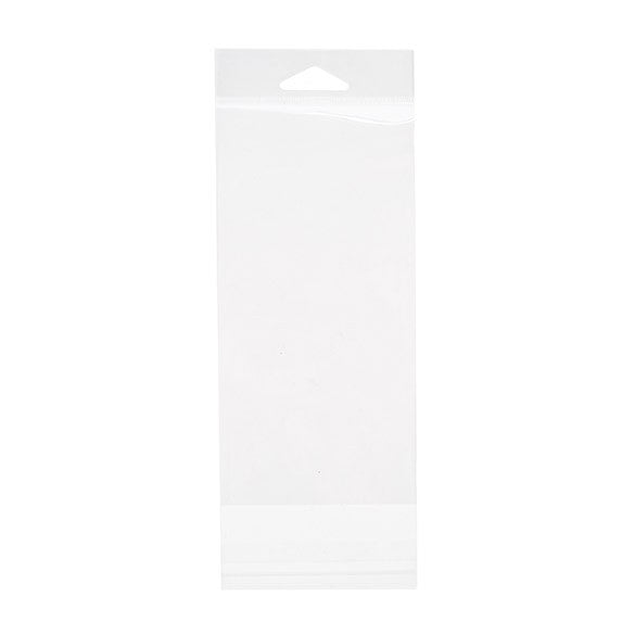 Cellofanpåsar med Eurohål 8,6x17,1cm Transparent med Tejpremsa (100 st) [HB3X6T]