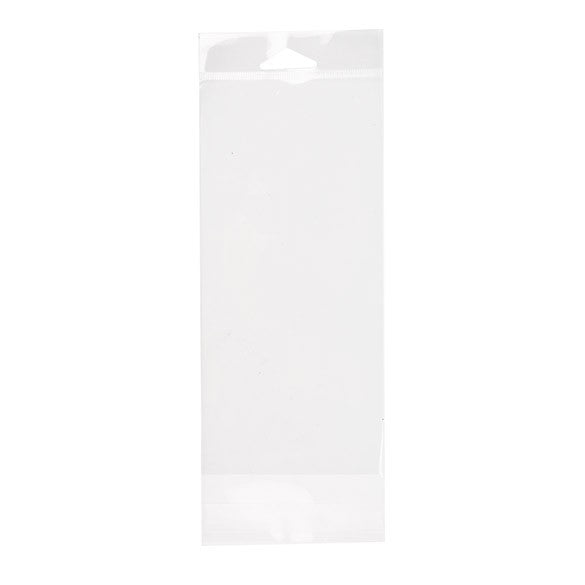 Cellofanpåsar med Eurohål 9,4x20,3cm Transparent med Tejpremsa (100 st) [HB3X8]
