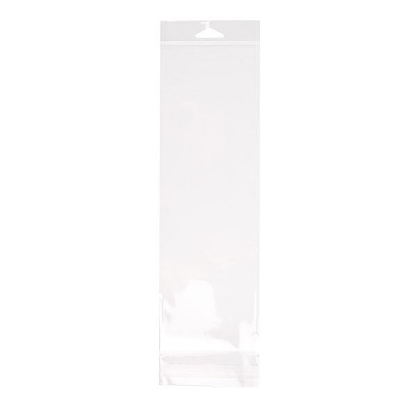 Cellofanpåsar med Eurohål 10,3x31,8cm Transparent med Tejpremsa (100 st) [HB412]