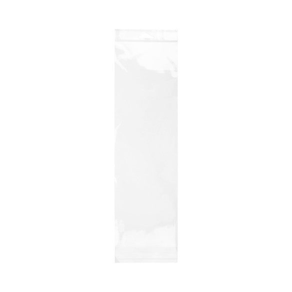 Cellofanpåsar med Eurohål 11,6x38,1cm Transparent med Tejpremsa (100 st) [HB415]