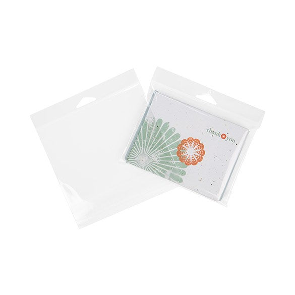 Cellofanpåsar med Eurohål 15,9x11,4cm Transparent med Tejpremsa (100 st) [HB46]