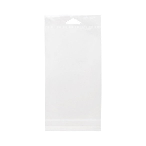 Cellofanpåsar med Eurohål 11,4x17,8cm Transparent med Tejpremsa (100 st) [HB47]