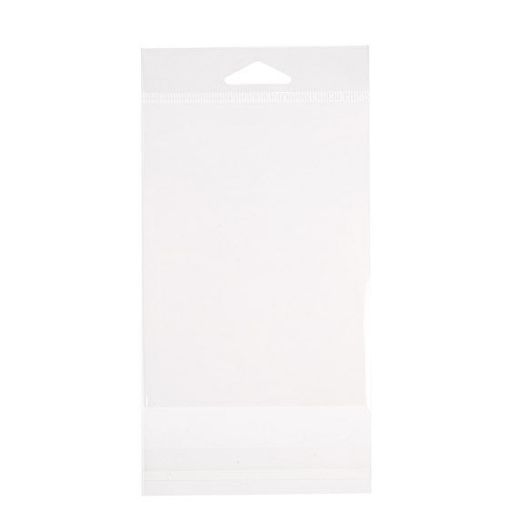 Cellofanpåsar med Eurohål 10,3x13,7cm Transparent med Tejpremsa (100 st) [HB4B1]