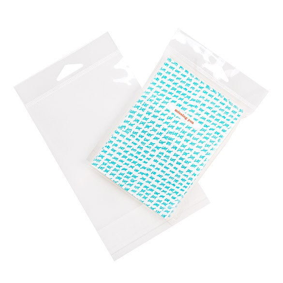 Cellofanpåsar med Eurohål 10,8x13,7cm Transparent med Tejpremsa (100 st) [HB4B2]