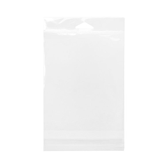 Cellofanpåsar med Eurohål 12,7x15,2cm Transparent med Tejpremsa (100 st) [HB5B2]