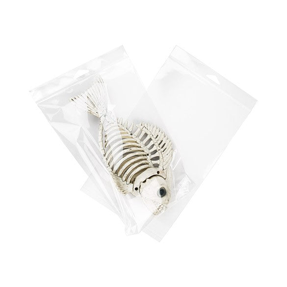 Cellofanpåsar med Eurohål 17,6x25,4cm Transparent med Tejpremsa (100 st) [HB610]