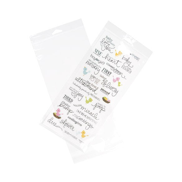 Cellofanpåsar med Eurohål 15,2x31,8cm Transparent med Tejpremsa (100 st) [HB612]