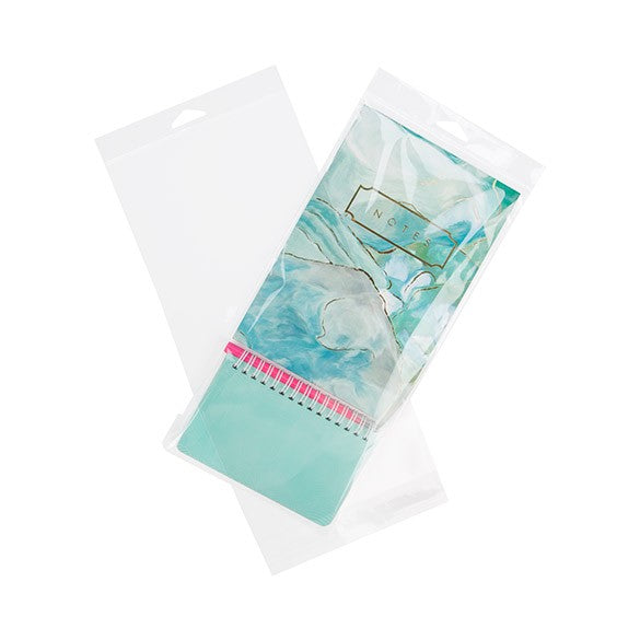 Cellofanpåsar med Eurohål 15,7x33cm Transparent med Tejpremsa (100 st) [HB613]