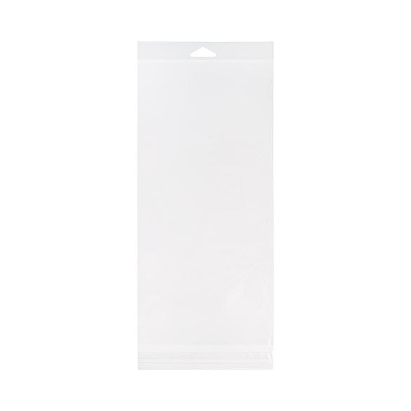 Cellofanpåsar med Eurohål 15,7x33cm Transparent med Tejpremsa (100 st) [HB613]