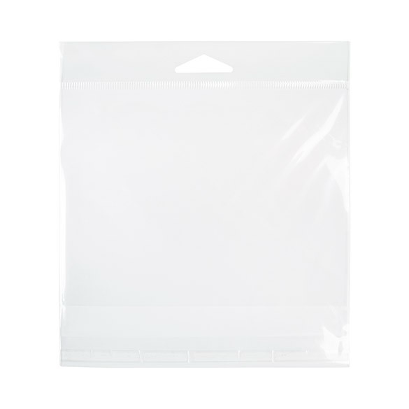 Cellofanpåsar med Eurohål 15,2x11,4cm Transparent med Tejpremsa (100 st) [HB64]