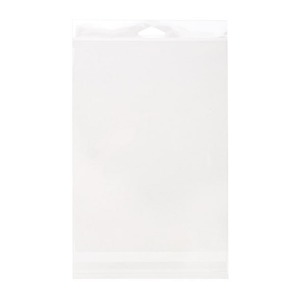 Cellofanpåsar med Eurohål 16,5x24,1cm Transparent med Tejpremsa (100 st) [HB6H9H]