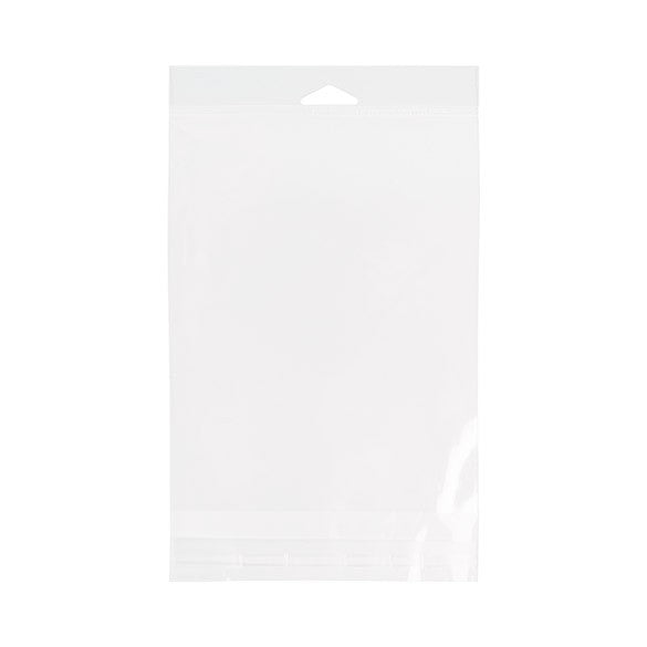 Cellofanpåsar med Eurohål 15,9x20,3cm Transparent med Tejpremsa (100 st) [HB6Q8]