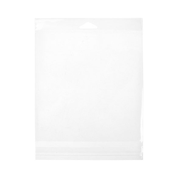 Cellofanpåsar med Eurohål 17x16,7cm Transparent med Tejpremsa (100 st) [HB6X6M]