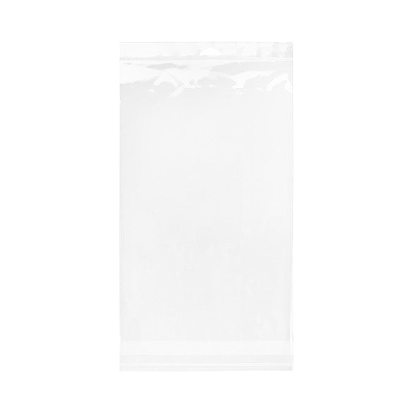 Cellofanpåsar med Eurohål 22,7x36,2cm Transparent med Tejpremsa (100 st) [HB814]