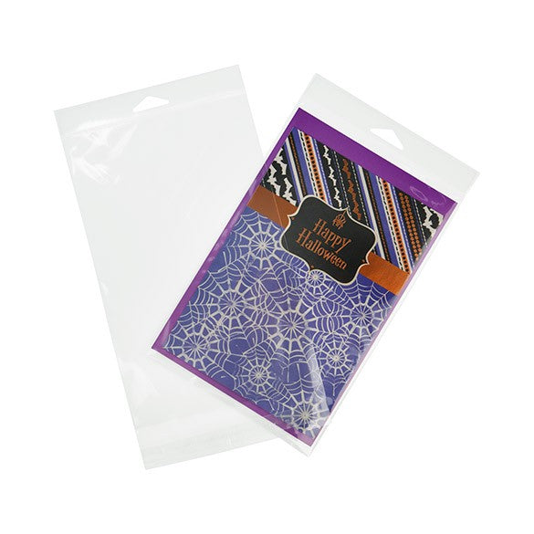 Cellofanpåsar med Eurohål 15,1x23,5cm Transparent med Tejpremsa (100 st) [HB95]