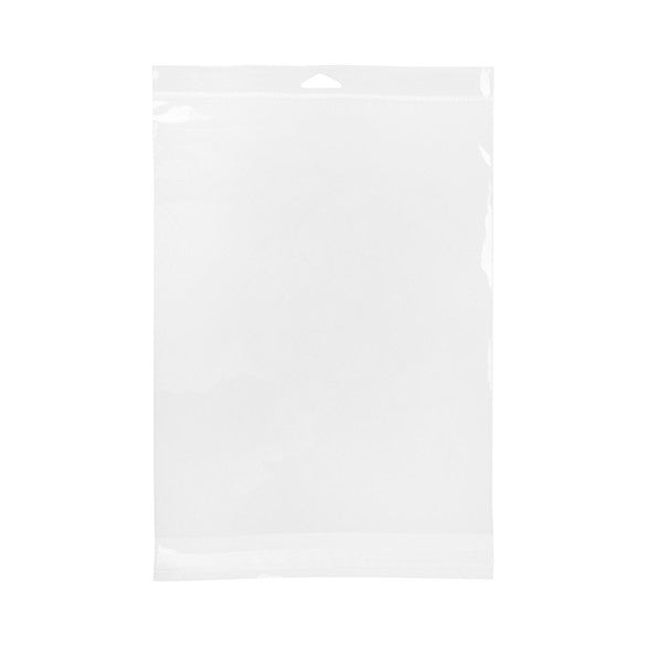 Cellofanpåsar med Eurohål 24,1x30,5cm Transparent med Tejpremsa (100 st) [HB9H12]