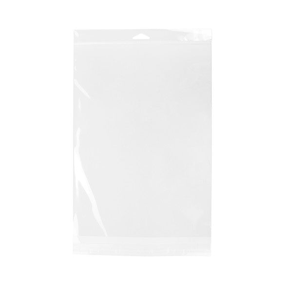Cellofanpåsar med Eurohål 23,5x33cm Transparent med Tejpremsa (100 st) [HB9X13]