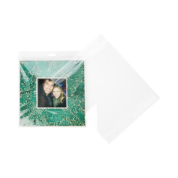 Cellofanpåsar med Eurohål 22,9x22,9cm Transparent med Tejpremsa (100 st) [HB9X9E]