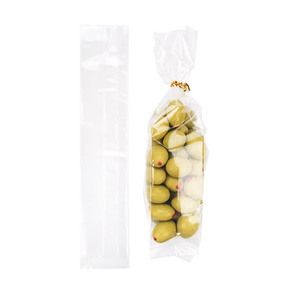Plastpåsar 4,4x4,4x21,6cm med Sidoinvik Tung Kvalitet (100 st) [HDGB5]