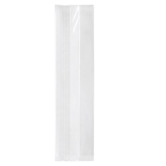 Plastpåsar 6,4x5,1x24,8cm med Sidoinvik Tung Kvalitet (100 st) [HDGB7]