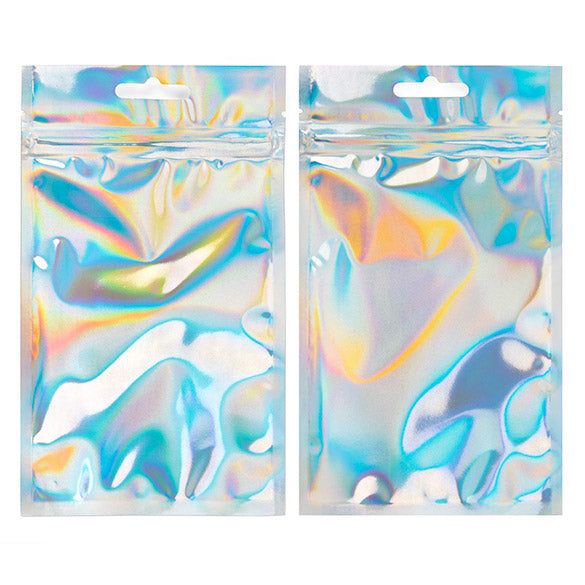 Blixtlåspåsar Holografisk/Transparent 10,2x15,2cm (25 st) [HZBB46CH]